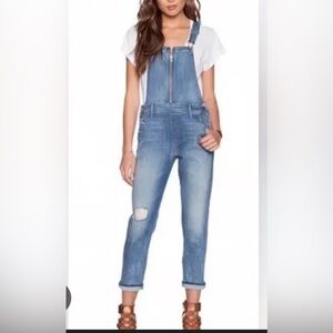 Mother Women's Blue Denim Overalls